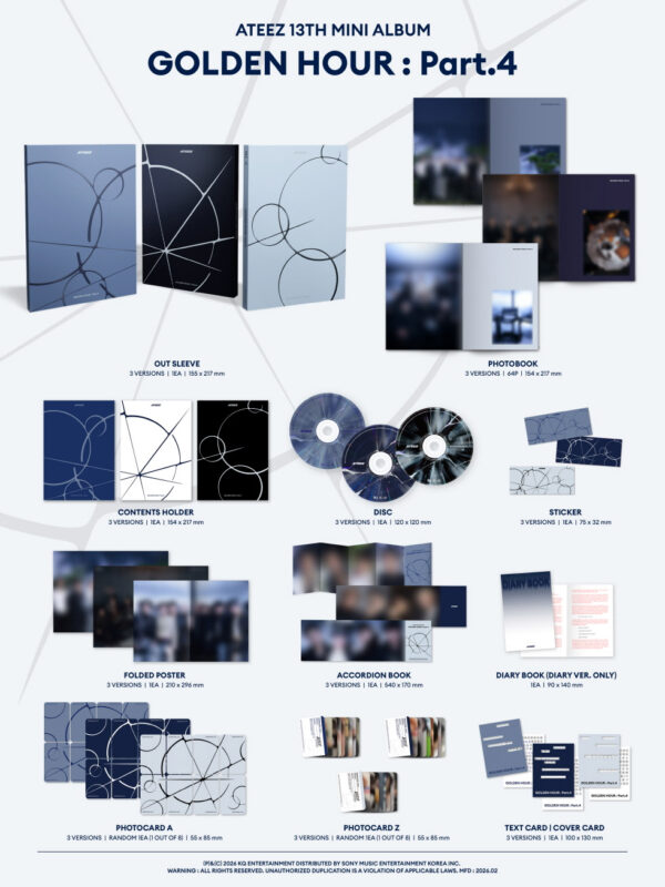 ATEEZ 13th Mini Album - GOLDEN HOUR : Part.4