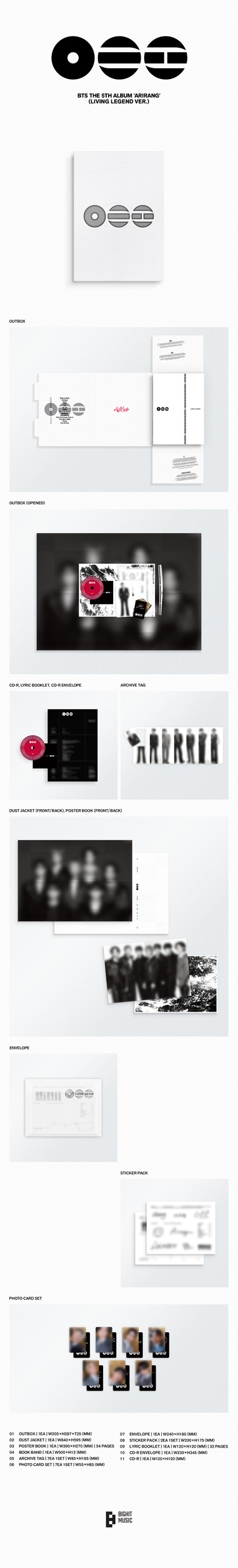 Living Legend 1 BTS 5th Album - ARIRANG (LIVING LEGEND Ver.)