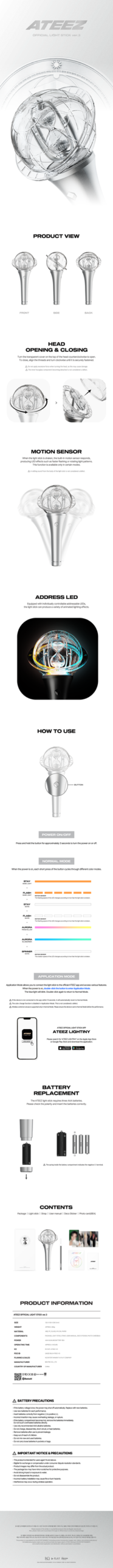 ATEEZ Official Light Stick Ver.3