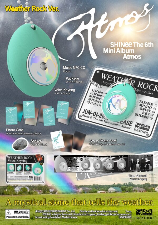 [Smart Album] SHINee 6th Mini Album - Atmos (Weather Rock Ver.)