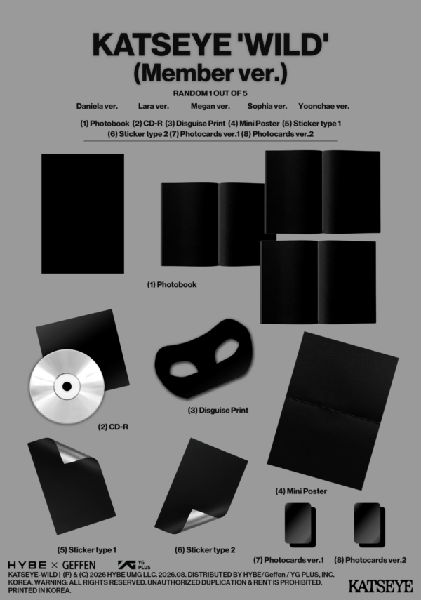 [MEMBER] KATSEYE Album - WILD (Random Ver.)