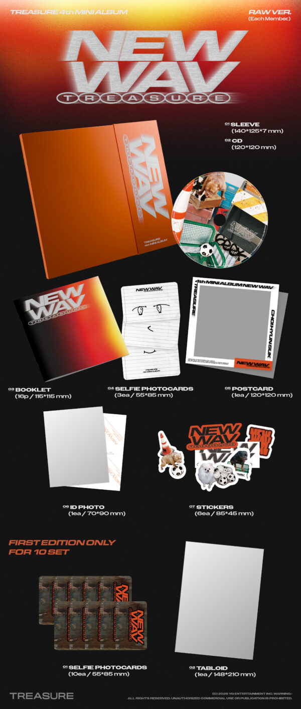 [RAW] TREASURE 4th Mini Album - NEW WAV (EACH MEMBER Ver.)