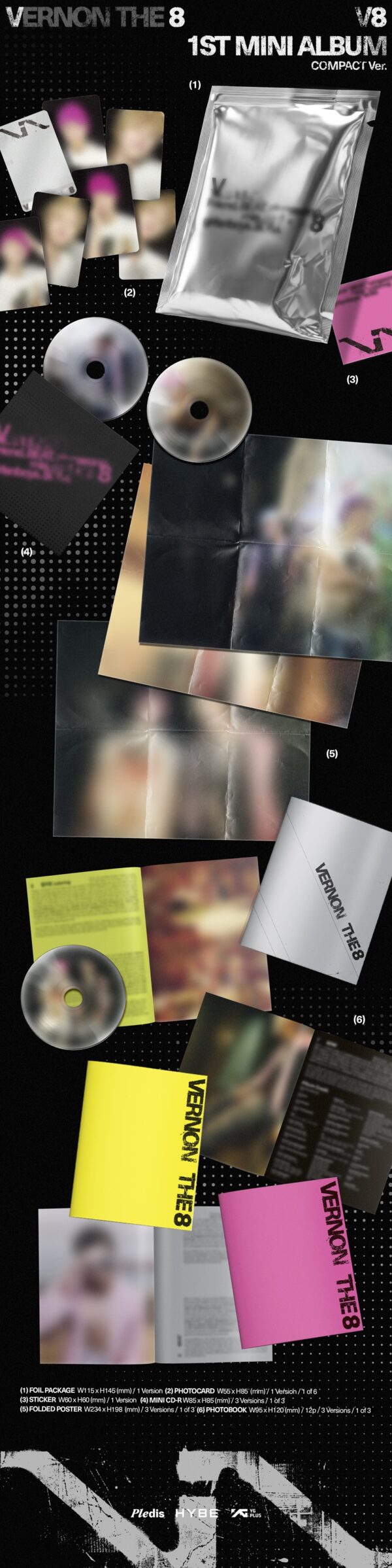 Seventeen Compact 1a V8 (SEVENTEEN) 1st Mini Album - V8 (COMPACT Ver.)