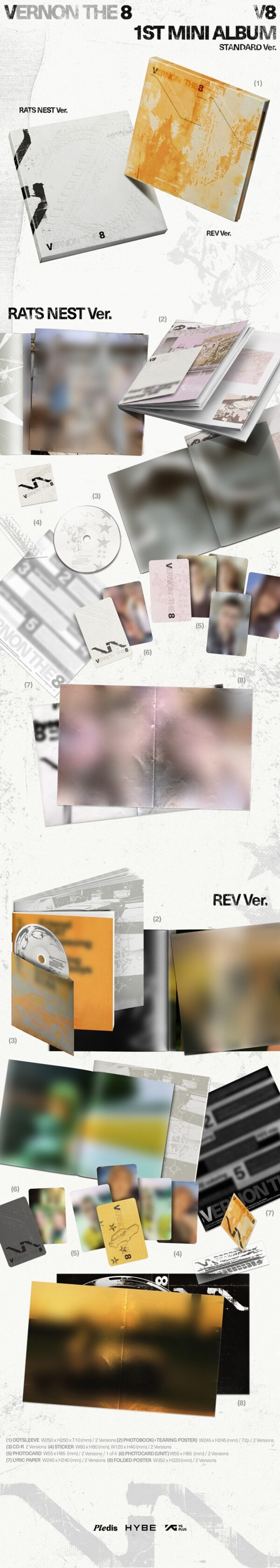 Seventeen Standard 1a V8 (SEVENTEEN) 1st Mini Album - V8 (Random Ver.)